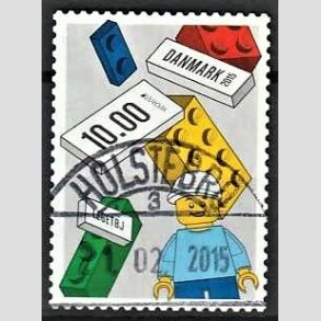 FRIM�RKER DANMARK | 2015 - AFA 1805 - LEGO-klodser - 10 Kr. flerfarvet - Pragt Stemplet Holstebro