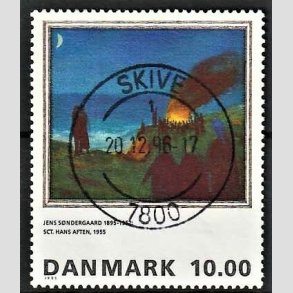 FRIMRKER DANMARK | 1995 - AFA 1099 - Maleriserie 8. - 10,00 Kr. Jens Sndergaard - Pragt Stemplet Skive