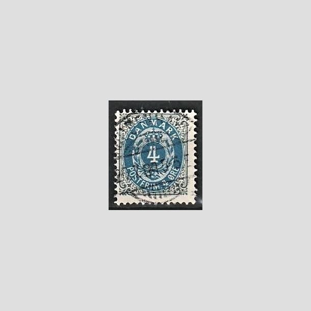 FRIMRKER DANMARK | 1902 - AFA 23C - 4 re gr/bl - Stemplet