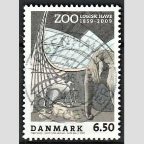 FRIM�RKER DANMARK | 2009 - AFA 1579 - Zoologisk Have - 6,50 Kr. flerfarvet - Lux Stemplet K�benhavn