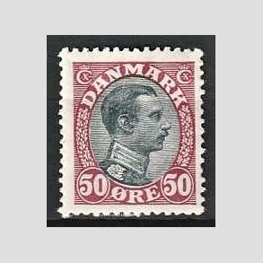 FRIMRKER DANMARK | 1918-20 - AFA 106 - Chr. X 50 re vinrd/sort - Ubrugt