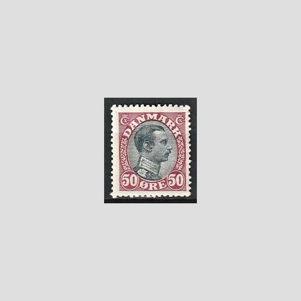 FRIMRKER DANMARK | 1918-20 - AFA 106 - Chr. X 50 re vinrd/sort - Ubrugt