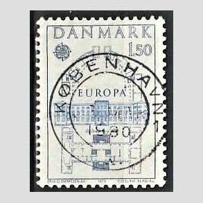 FRIM�RKER DANMARK | 1978 - AFA 659 - Europam�rker - 1,50 Kr. bl� - Pragt Stemplet K�benhavn