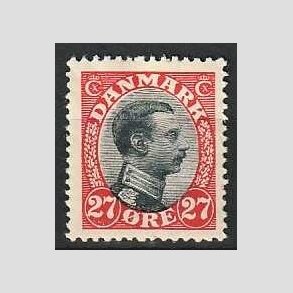 FRIMRKER DANMARK | 1918-20 - AFA 102 - Chr. X 27 re rd/sort - Ubrugt