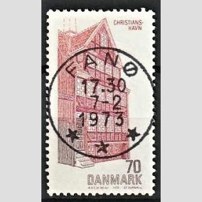 FRIM�RKER DANMARK | 1972 - AFA 540 - Dansk bygningskunst - 70 �re r�d/brun/brunr�d - Pragt Stemplet Fan�