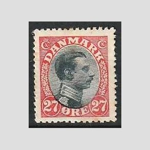 FRIMRKER DANMARK | 1918-20 - AFA 102 - Chr. X 27 re rd/sort - Ubrugt