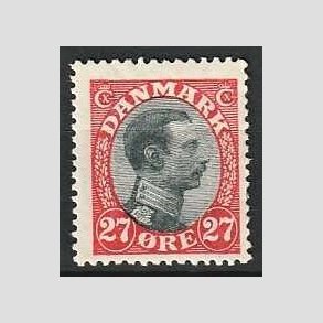 FRIMRKER DANMARK | 1918-20 - AFA 102 - Chr. X 27 re rd/sort - Ubrugt