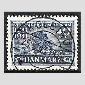 FRIMRKER DANMARK | 1941 - AFA 272 - Vitus Bering 40 re bl - Lux Stemplet Kolding