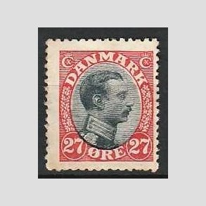 FRIMRKER DANMARK | 1918-20 - AFA 102 - Chr. X 27 re rd/sort - Ubrugt