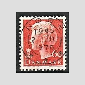 FRIMRKER DANMARK | 1974 - AFA 572 - Dronning Margrethe - 60 re orange - Pragt Stemplet Kge