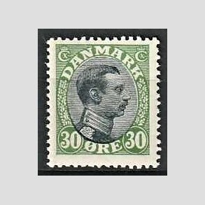 FRIMRKER DANMARK | 1918-20 - AFA 103 - Chr. X 30 re grn/sort - Ubrugt