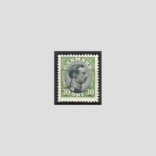 FRIMRKER DANMARK | 1918-20 - AFA 103 - Chr. X 30 re grn/sort - Ubrugt