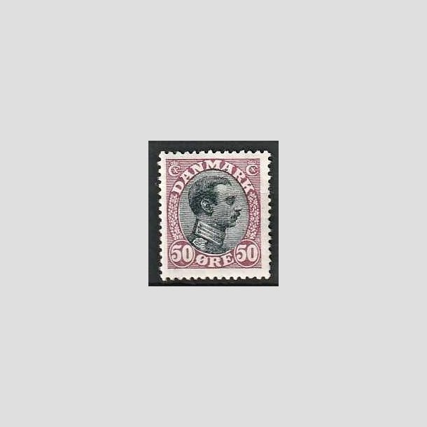 FRIMRKER DANMARK | 1918-20 - AFA 106 - Chr. X 50 re vinrd/sort - Ubrugt