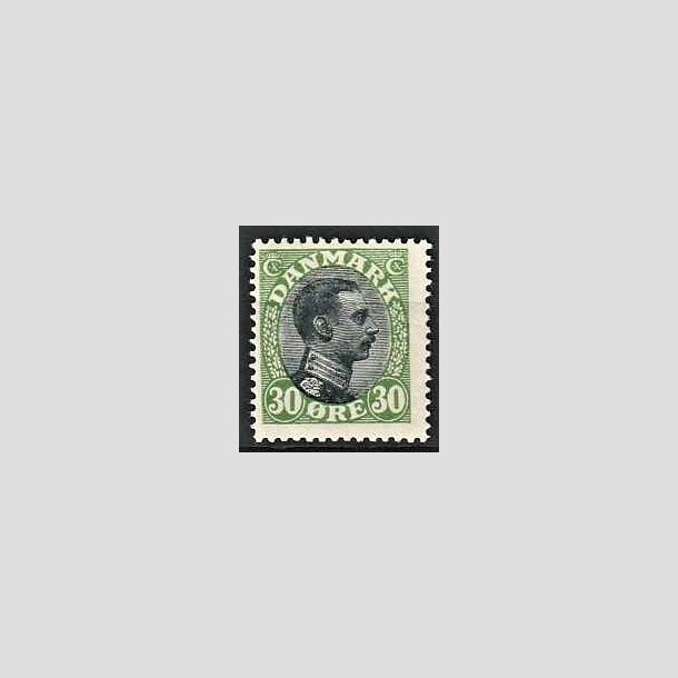 FRIMRKER DANMARK | 1918-20 - AFA 103 - Chr. X 30 re grn/sort - Ubrugt