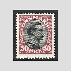 FRIMRKER DANMARK | 1918-20 - AFA 106 - Chr. X 50 re vinrd/sort - Ubrugt