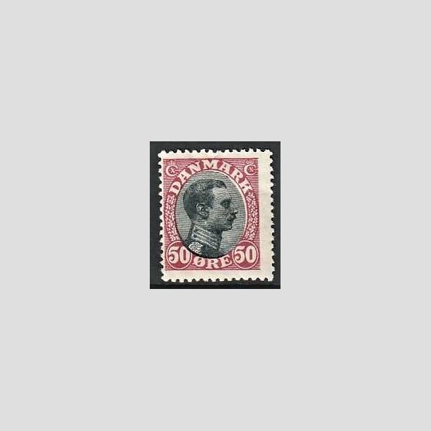 FRIMRKER DANMARK | 1918-20 - AFA 106 - Chr. X 50 re vinrd/sort - Ubrugt