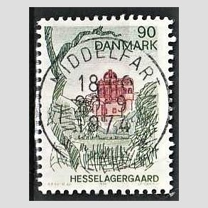 FRIM�RKER DANMARK | 1974 - AFA 569 - Landsdelsserie Fyn - 90 �re flerfarvet - Pragt Stemplet Middelfart