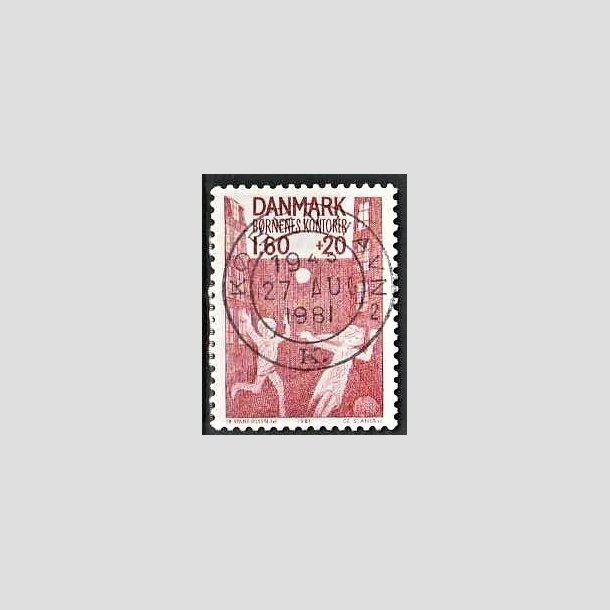 FRIMRKER DANMARK | 1981 - AFA 718 - Brnenes Kontor - 1,60 Kr. + 20 re rd - Pragt Stemplet Kbenhavn