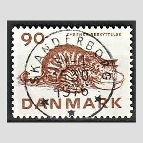 FRIM�RKER DANMARK | 1975 - AFA 605 - Dyrenes Beskyttelse 100 �r. - Pragt Stemplet Skanderborg