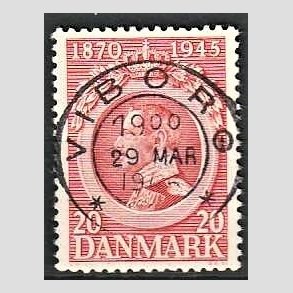 FRIM�RKER DANMARK | 1945 - AFA 291 - Chr. X 75 �r 20 �re r�d - Pragt Stemplet Viborg