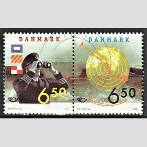 FRIMRKER DANMARK | 1998 - AFA 1181,1182 - 28 maj Sfart - 6,50 + 6,50 Kr. par flerfarvet - Pnt Stemplet