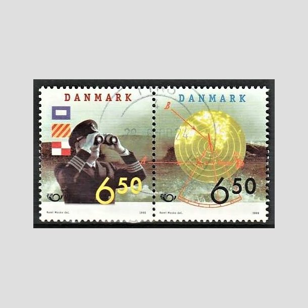 FRIMRKER DANMARK | 1998 - AFA 1181,1182 - 28 maj Sfart - 6,50 + 6,50 Kr. par flerfarvet - Pnt Stemplet