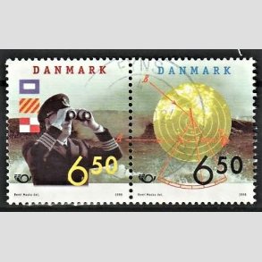 FRIMRKER DANMARK | 1998 - AFA 1181,1182 - 28 maj Sfart - 6,50 + 6,50 Kr. par flerfarvet - Pnt Stemplet