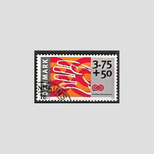 FRIMRKER DANMARK | 1998 - AFA 1186 - Krftens Bekmpelse - 3,75 Kr. + 50 re flerfarvet - Pnt Stemplet