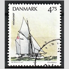 FRIMRKER DANMARK | 1993 - AFA 1046 - Sejlskibe - 4,75 Kr. flerfarvet - Pnt Stemplet