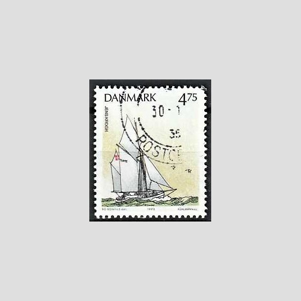 FRIMRKER DANMARK | 1993 - AFA 1046 - Sejlskibe - 4,75 Kr. flerfarvet - Pnt Stemplet