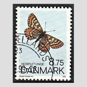 FRIMRKER DANMARK | 1993 - AFA 1039 - Sommerfugle - 8,75 Kr. flerfarvet - Pnt Stemplet