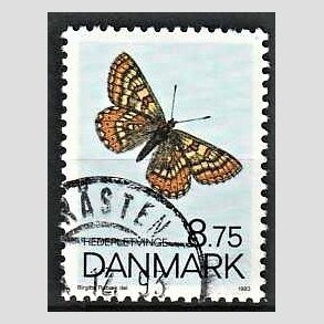 FRIMRKER DANMARK | 1993 - AFA 1039 - Sommerfugle - 8,75 Kr. flerfarvet - Pnt Stemplet