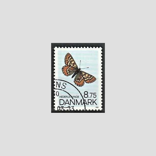 FRIMRKER DANMARK | 1993 - AFA 1039 - Sommerfugle - 8,75 Kr. flerfarvet - Pnt Stemplet