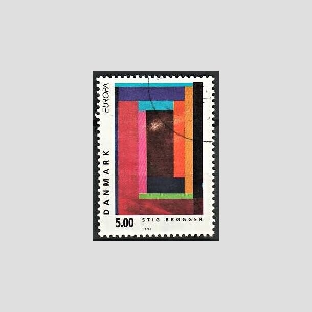 FRIMRKER DANMARK | 1993 - AFA 1042 - Nutidskunst - 5,00 Kr. flerfarvet - Pnt Stemplet
