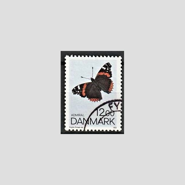 FRIMRKER DANMARK | 1993 - AFA 1040 - Sommerfugle - 12,00 Kr. flerfarvet - Pnt Stemplet