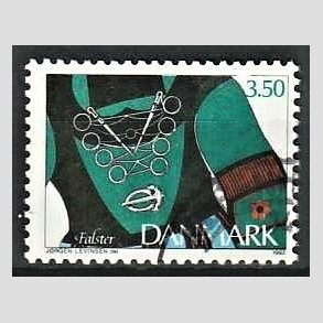 FRIMRKER DANMARK | 1993 - AFA 1053 - Almuesmykker - 3,50 Kr. flervarvet - Pnt Stemplet