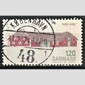 FRIM�RKER DANMARK | 1972 - AFA 541 - Dansk bygningskunst - 120 �re gr�n/brun/brunr�d - Pragt Stemplet K�benhavn