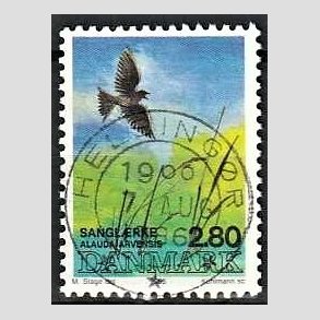 FRIM�RKER DANMARK | 1986 - AFA 868 - Danske fugle - 2,80 Kr. flerfarvet - Pragt Stemplet Helsing�r