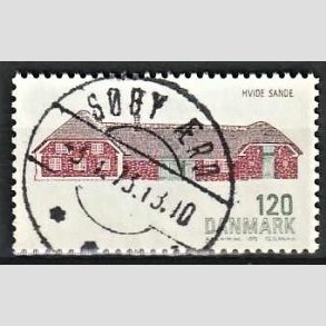 FRIMRKER DANMARK | 1972 - AFA 541 - Dansk bygningskunst - 120 re grn/brun/brunrd - Pragt Stemplet Sby r