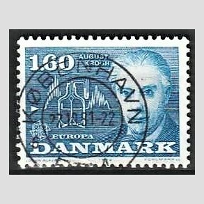 FRIM�RKER DANMARK | 1980 - AFA 696 - Europam�rker - 1,60 Kr. bl� - Pragt Stemplet K�benhavn