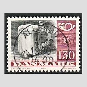 FRIM�RKER DANMARK | 1980 - AFA 704 - F�llesnordisk udgave - 1.30 Kr.r�d/sort - Pragt Stemplet Aller�d