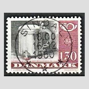 FRIM�RKER DANMARK | 1980 - AFA 704 - F�llesnordisk udgave - 1.30 Kr.r�d/sort - Pragt Stemplet Sindal