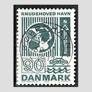 FRIM�RKER DANMARK | 1972 - AFA 537 - Trafiktekniske anl�g - 90 �re bl�gr�n - Pragt Stemplet K�benhavn