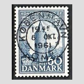 FRIM�RKER DANMARK | 1953-56 - AFA 350 - Kongeriget 1000 �r - 60 �re bl� - Pragt Stemplet K�benhavn