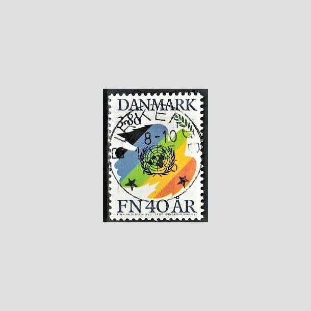 FRIMRKER DANMARK | 1985 - AFA 841 - FN 40 r - 3,80 Kr. flerfarvet - Lux Stemplet Birkerd