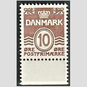 FRIMRKER DANMARK | 1937 - AFA 235 - Blgelinie 10 re brun - Postfrisk