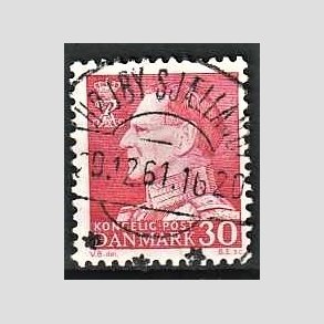 FRIMRKER DANMARK | 1961-62 - AFA 394 - Fr. IX 30 re rd - Lux Stemplet Hjby Sjlland