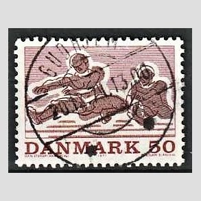 FRIM�RKER DANMARK | 1971 - AFA 517 - Sportsudgave - 50 �re r�d/r�dbrun - Lux Stemplet Gudhjem