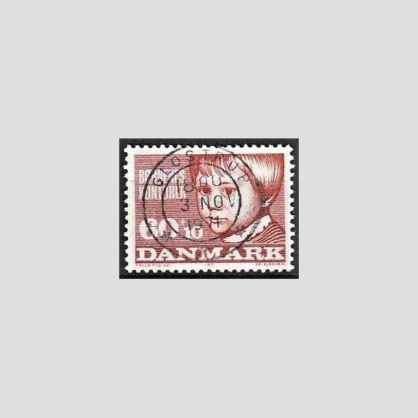 FRIMRKER DANMARK | 1971 - AFA 512 - Brnenes kontor - 60 + 10 re brunrd - Pragt Stemplet Glostrup