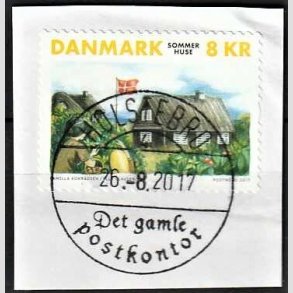 FRIM�RKER DANMARK | 2017 - AFA 1911 - Sommerhuse - 8,00 kr. flerfarvet p� klip - Pragt Stemplet Holstebro